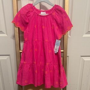 Cat & Jack Vibrant Pink Dress with Orange Accents